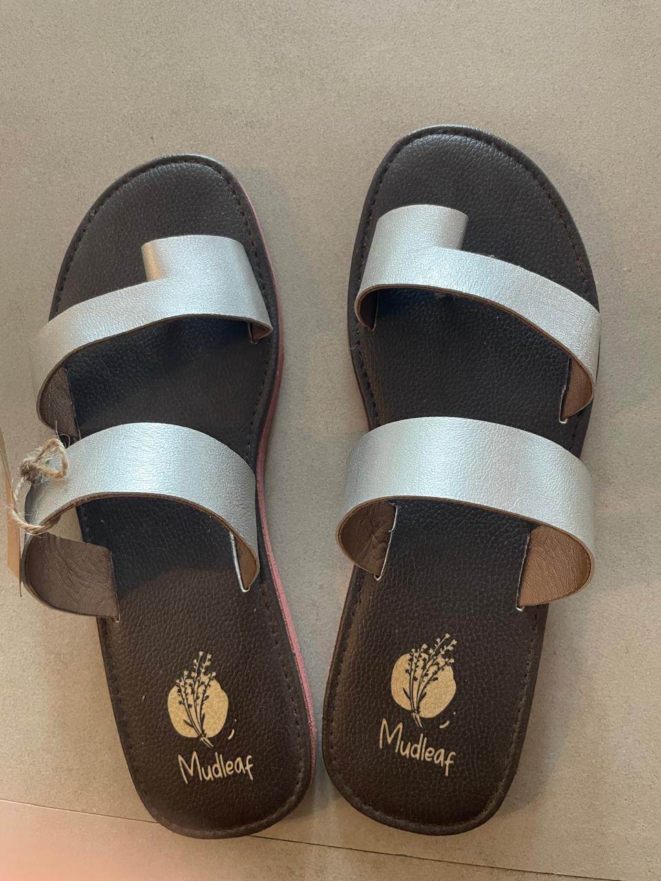 Mudleaf Handmade slippers silver