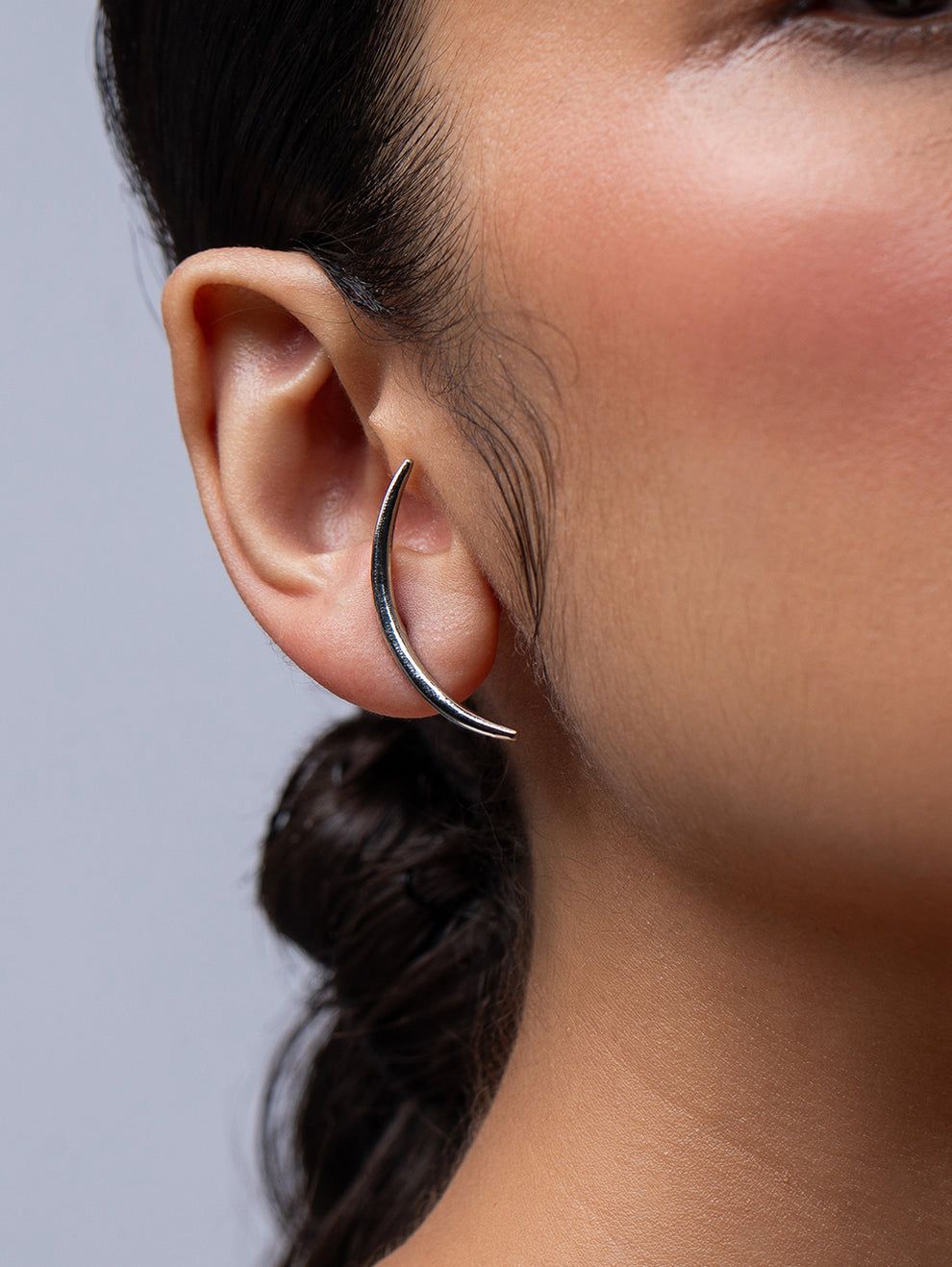 Ethnic Andaz Arch earrings Silver