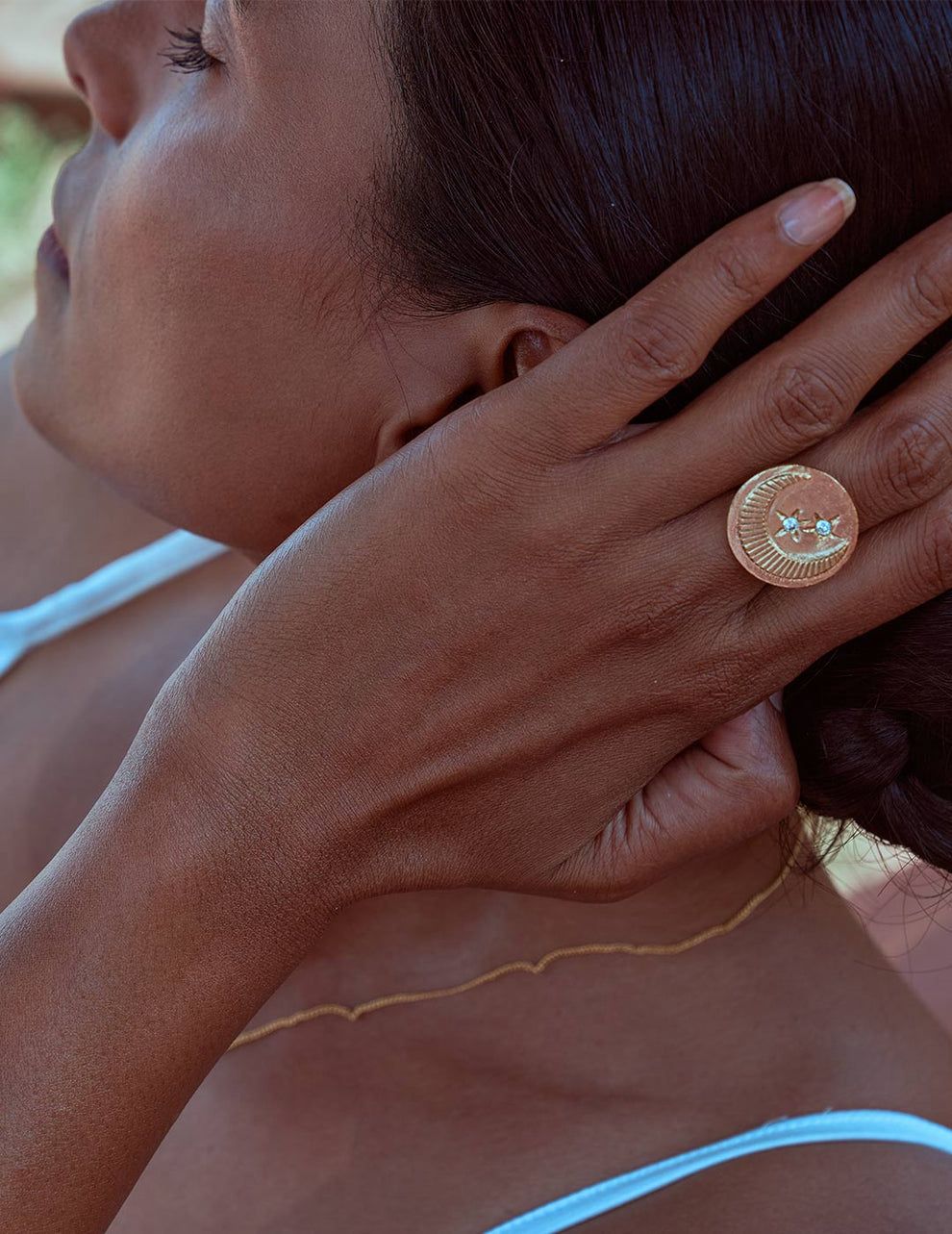 Ethnic andaz Chand ring