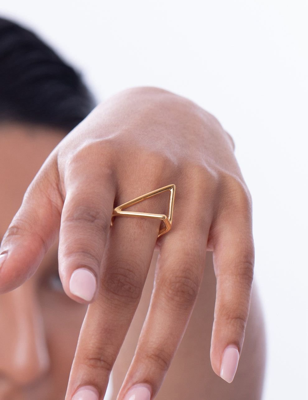 Ethnic andaz Triangular wrap ring